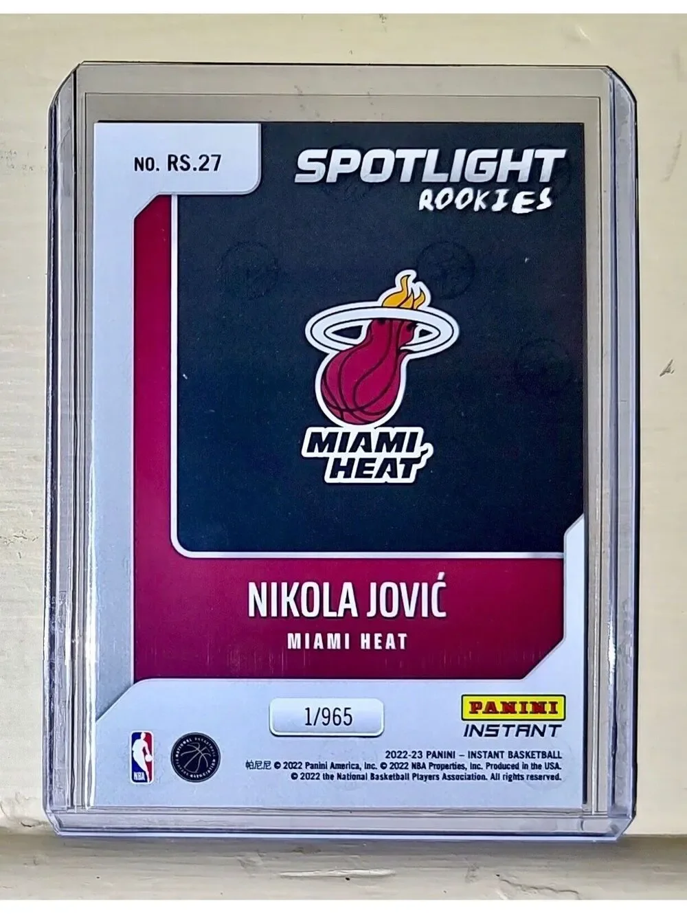Nikola Jovic 2022-23 Panini NBA #27 Spotlight Rookies Card 1/965